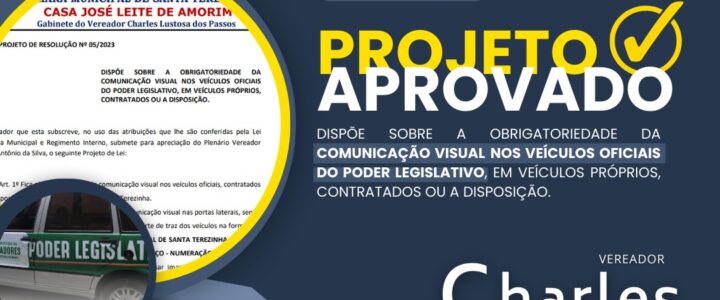 Vereador Charles Lustosa Aprova Cinco Projetos em uma única Sessão Ordinária e uma Importante Indicação